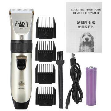 Pet Cat Dog Hair Trimmer Clipper Set Rechargeable Haircut Shaving Machine Professional Grooming Kit - Trendha
