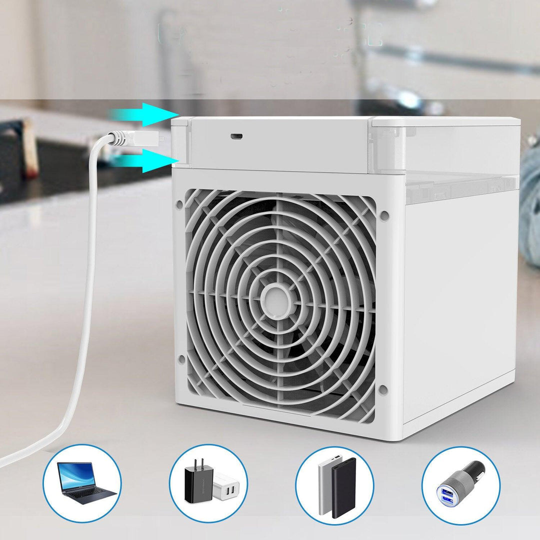 Powerful Cooling Portable Ac NexFan RPG Light Cooler Cooling Humidification Purify Room Aaromatherapy 4 In 1, USB Charging Easy To Clean Built-in Filter Noise Reduction Portable Cooler - Trendha