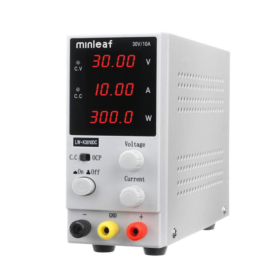 Minleaf K3010DC 4 Digits LED Display 110/220V 0-30V 0-10A Adjustable DC Power Supply Switching Regulated Power Supply - Trendha
