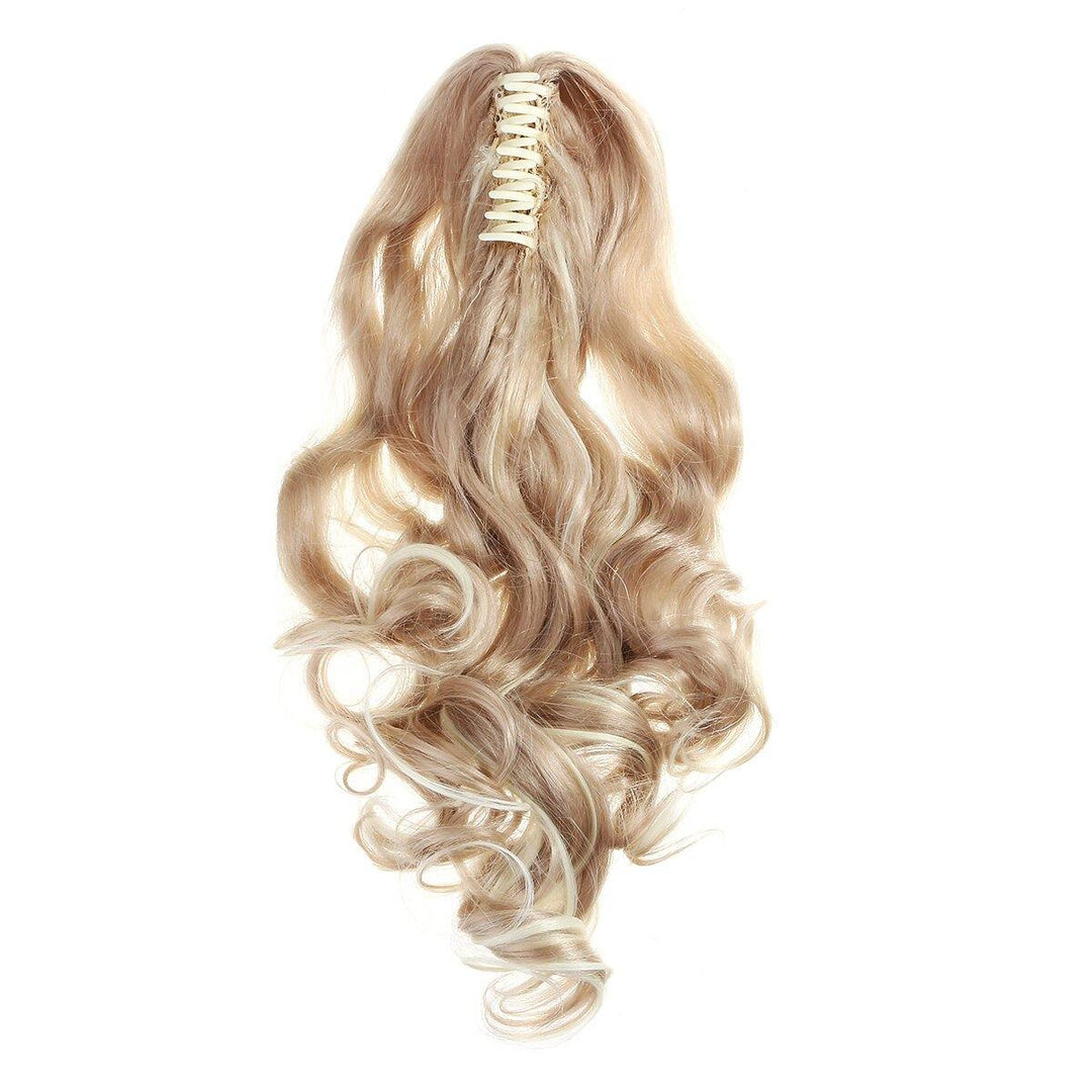 New 24inch Long Hair Extension Bun Wig PonyTail Matte High Temperature Silk Chemical Fiber Claw Clip - Trendha