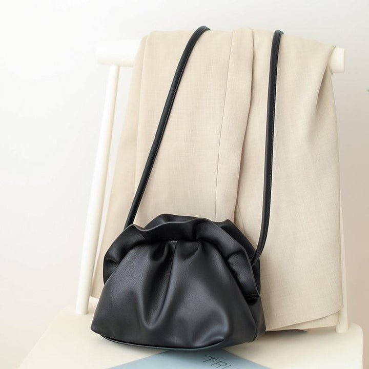 Korean Retro Soft Skin Dumpling Bag Female Fashion One-shoulder Diagonal Small Bag - Trendha