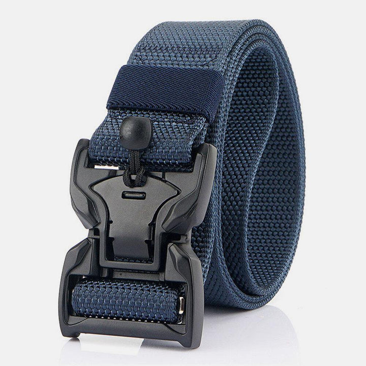 Men Nylon Braided 125cm Magnet Quick Release Buckle Wear-resistant Outdoor Military Training Tactical Belts - Trendha