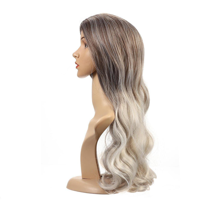 Women Wig Full Wavy Hair Extensions Heat Resistant Synthetic 7 - Trendha