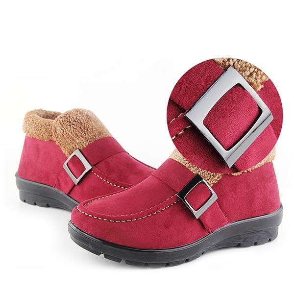 Ankle Boots Women Winter Fur Lining Keep Warm Snow Boots - Trendha