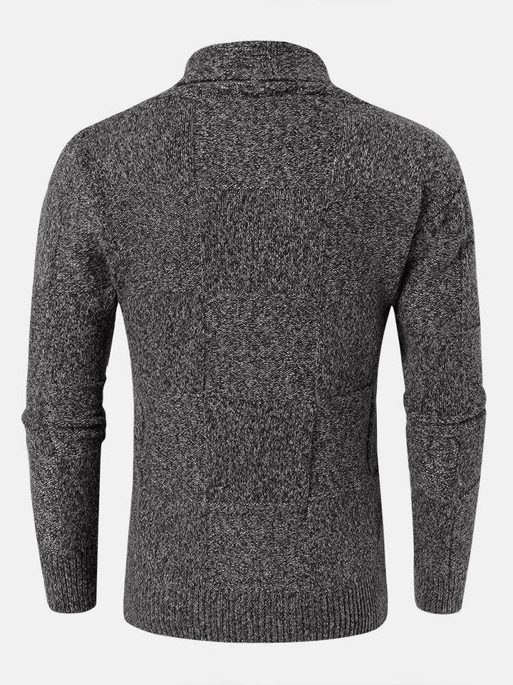 Mens Open Front Solid Color Knitted Long Sleeve Sweater Cardigans With Pocket - Trendha