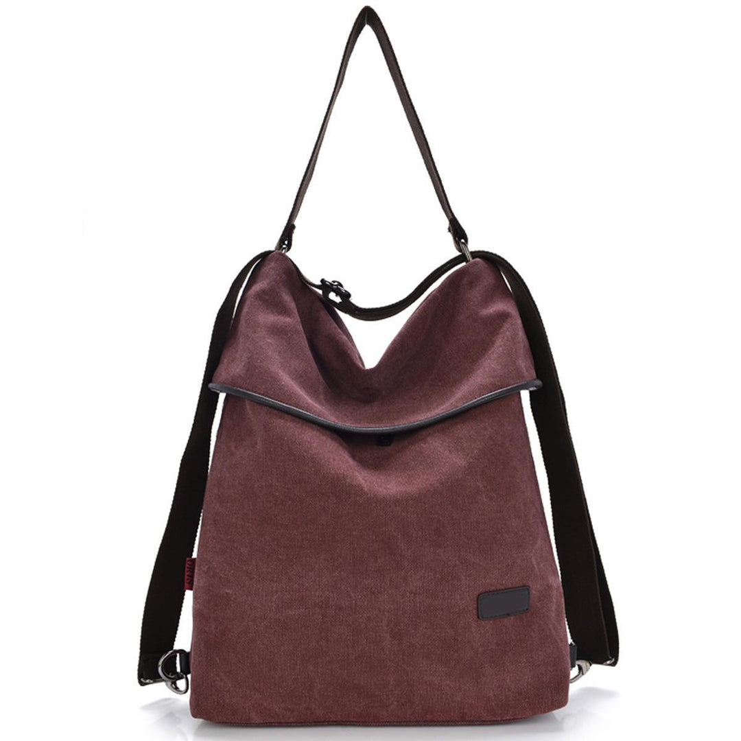 Women Canvas Casual Multifunctional Microfiber Leather Large Capacity Handbag Shoulder Bags Backpack - Trendha