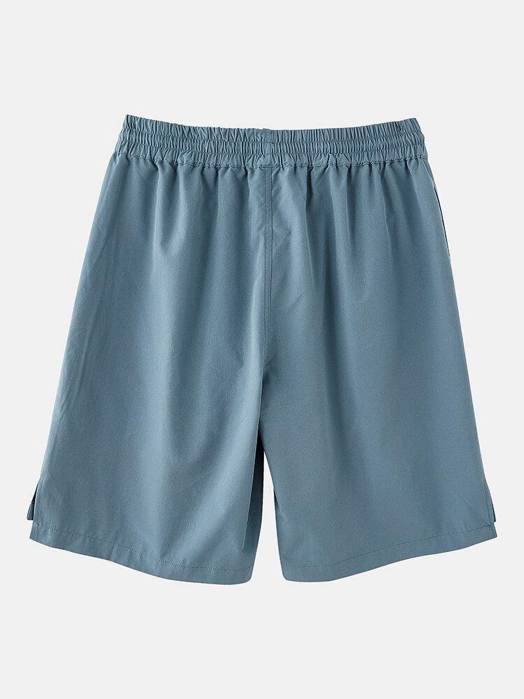 Mens Casual Drawstring Breathable Elastic Waist Fit Comfy Pocket Shorts - Trendha