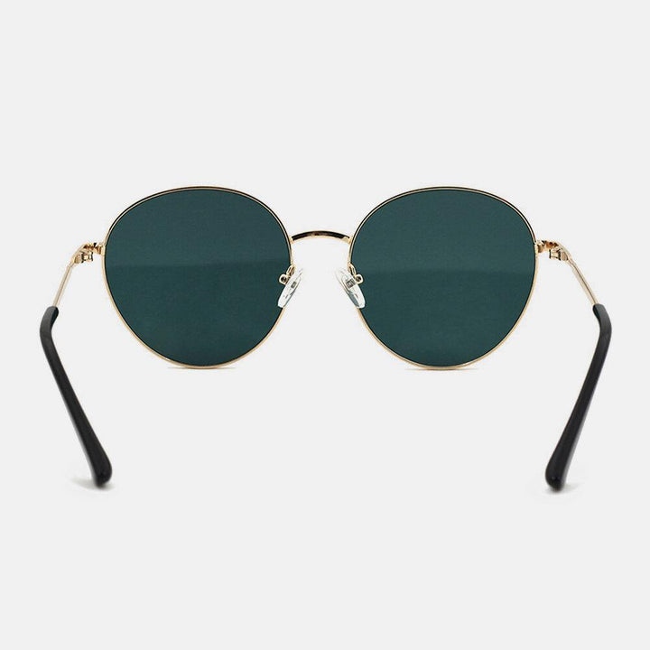 Unisex Oval Metal Full Frame Fashion UV Protection Sunglasses - Trendha