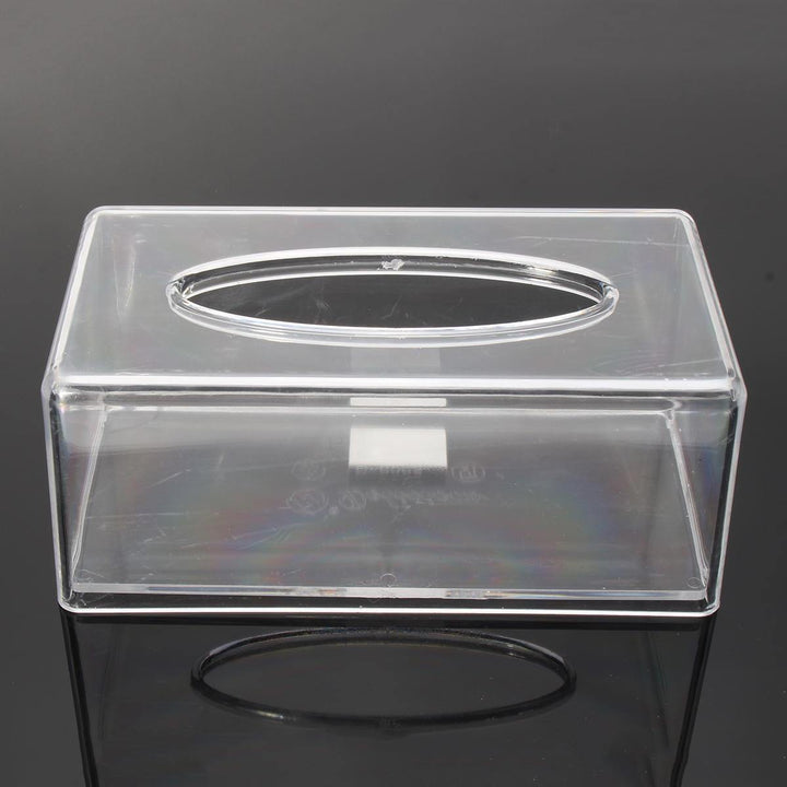 Acrylic Clear Transparent Tissue Box Cover Rectangular Holder Paper Storage Case - Trendha