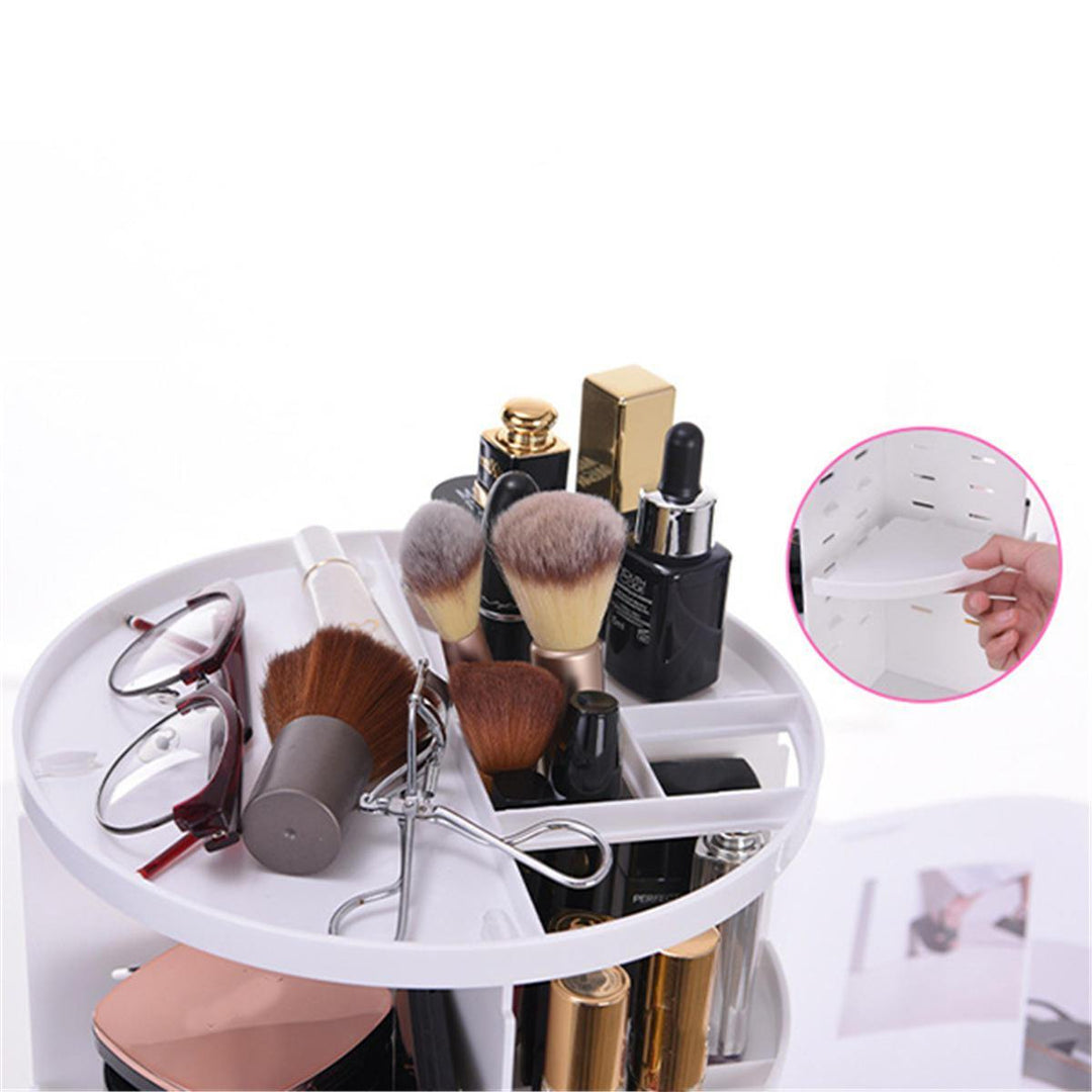 Cosmetic Makeup Organizer Storage Box Shelf 360° Rotating Display Acrylic Makeup Storage Baskets - Trendha