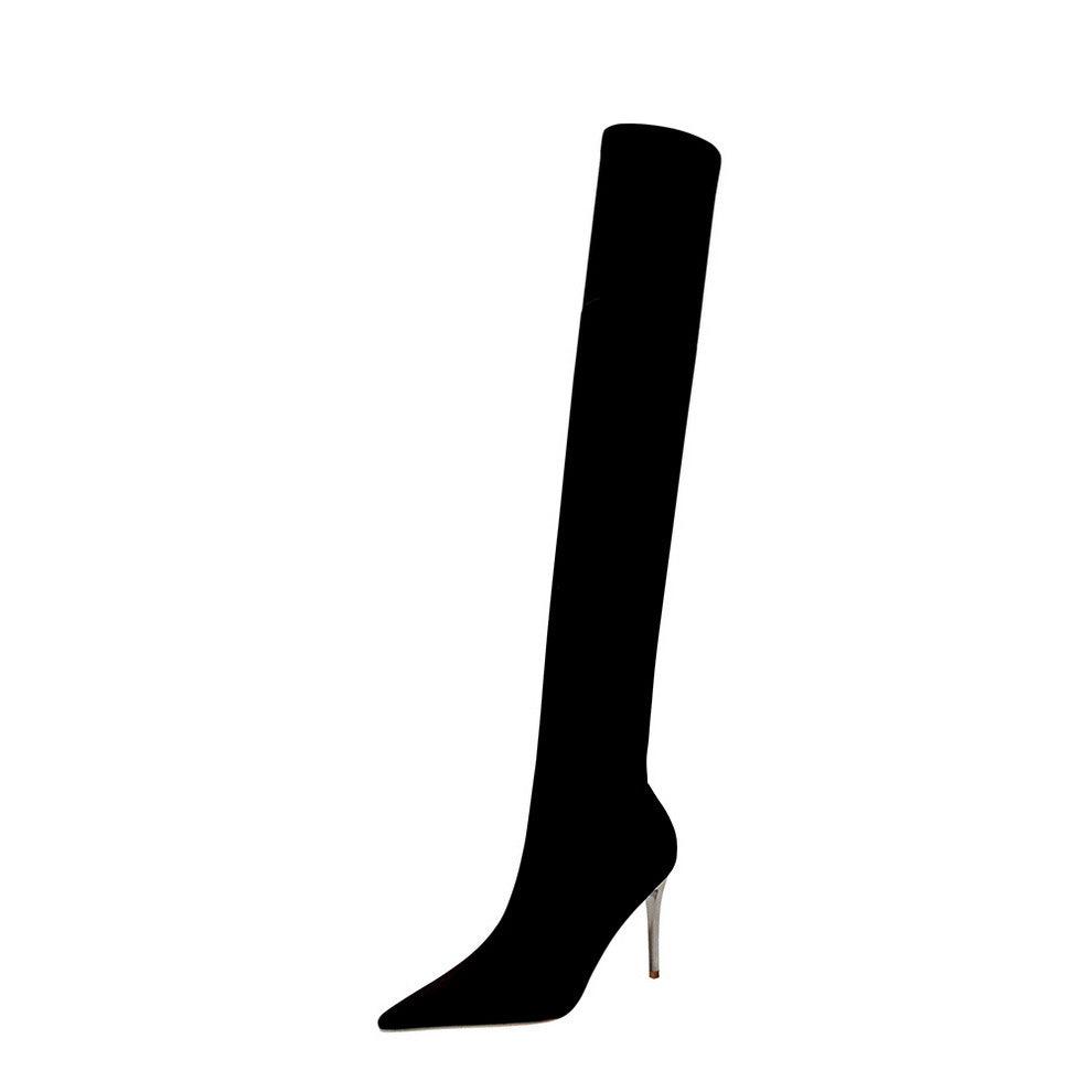 Stiletto Pointed Toe Over-the-knee Boots - Trendha