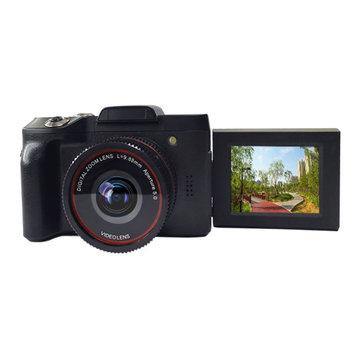 16MP 16X Zoom 1080P HD Rotation Screen Mini Mirroless Digital Camera Camcorder DV with Built-in Microphone - Trendha