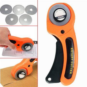 45mm Rotary Cutter Sewing Quilting Fabric Cutting Craft Tool With 5pcs Blades - Trendha