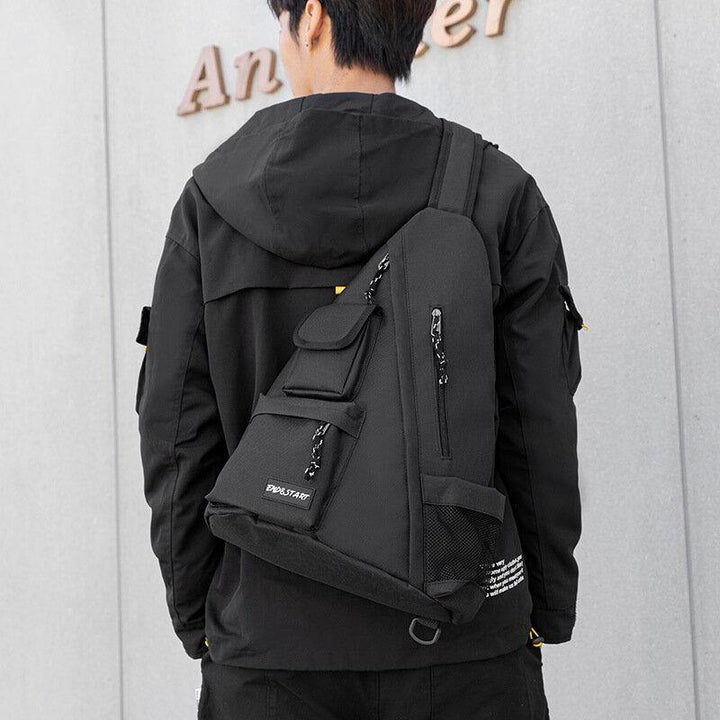 Men Oxford Large Capacity Multi-Pocket Retro Casual Street Crossbody Bags Backpack - Trendha