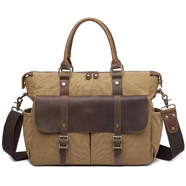Men Outdoor Travel Handbag Vintage Crossbody Shoulder Bag Canvas Designer Bag - Trendha
