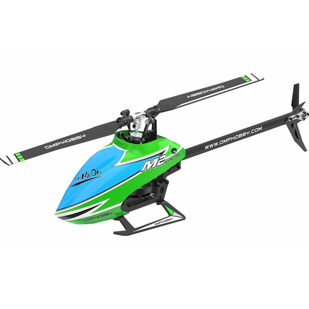 OMPHOBBY M2 EXP 6CH 3D Flybarless Dual Brushless Motor Direct Drive RC Helicopter BNF with Open Flight Controller - Trendha