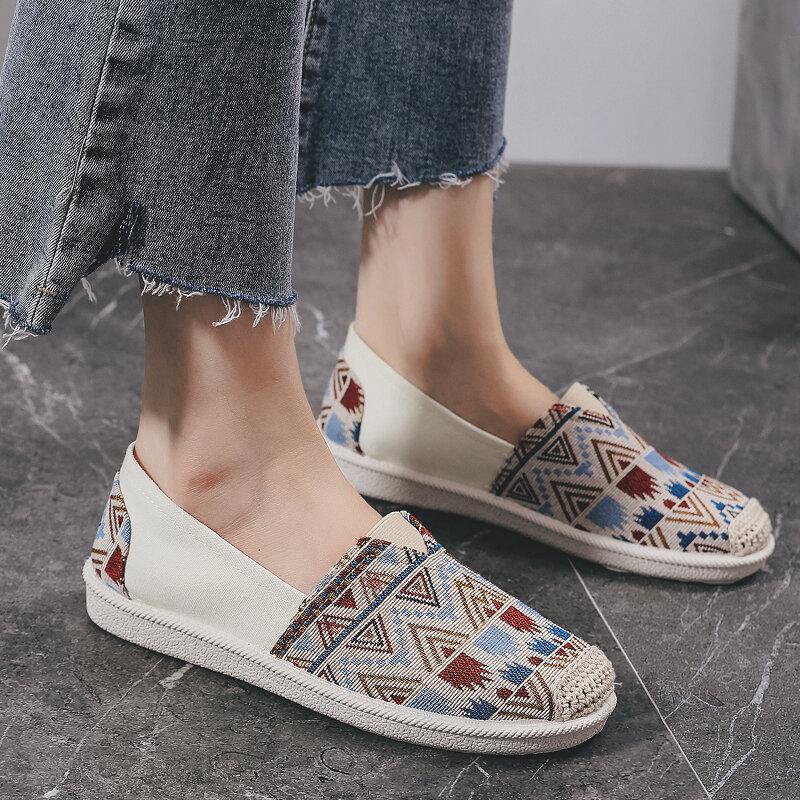 Women Casual Soft Patchwork Round Toe Fisherman Shoes - Trendha