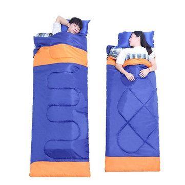 IPRee® 3 in 1 Outdoor Camping Sleeping Bag Ultralight 2 Person Envelope Lovers Sleeping Bag Spring Autumn (185+35)*150cm - Trendha