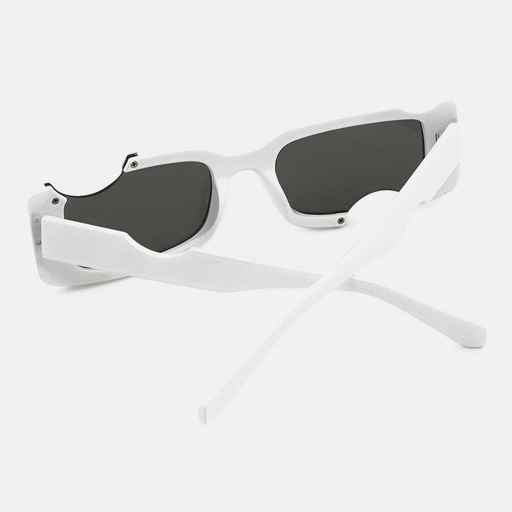 Unisex Irregular Square Frame Not Full Frame UV Protection Fashion Special Profile Sunglasses - Trendha