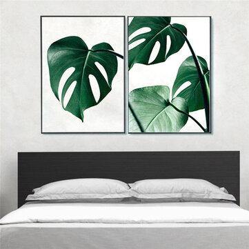 1 Piece Canvas Print Painting Nordic Green Plant Leaf Canvas Art Poster Print Wall Picture Home Decor No Frame - Trendha