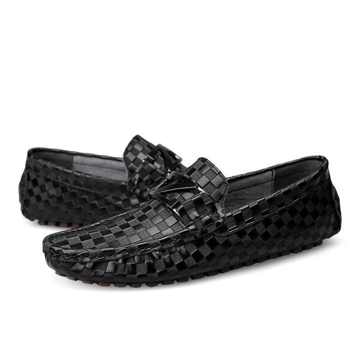 Men's Plus Size Casual Leather Shoes Pedal Peas - Trendha
