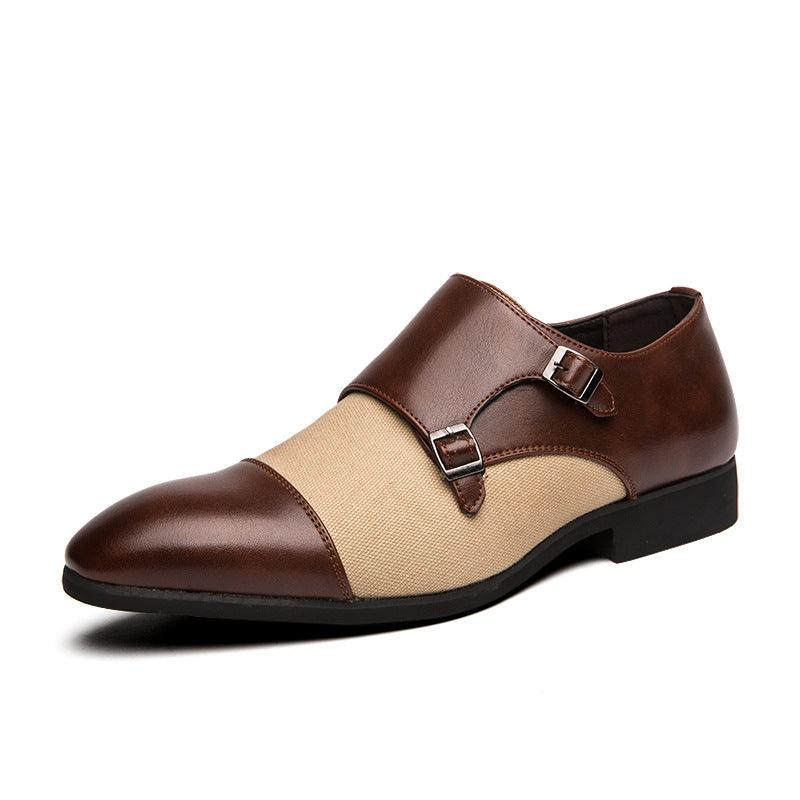 Men’s Round-Toe PU Lace-Up Shoes