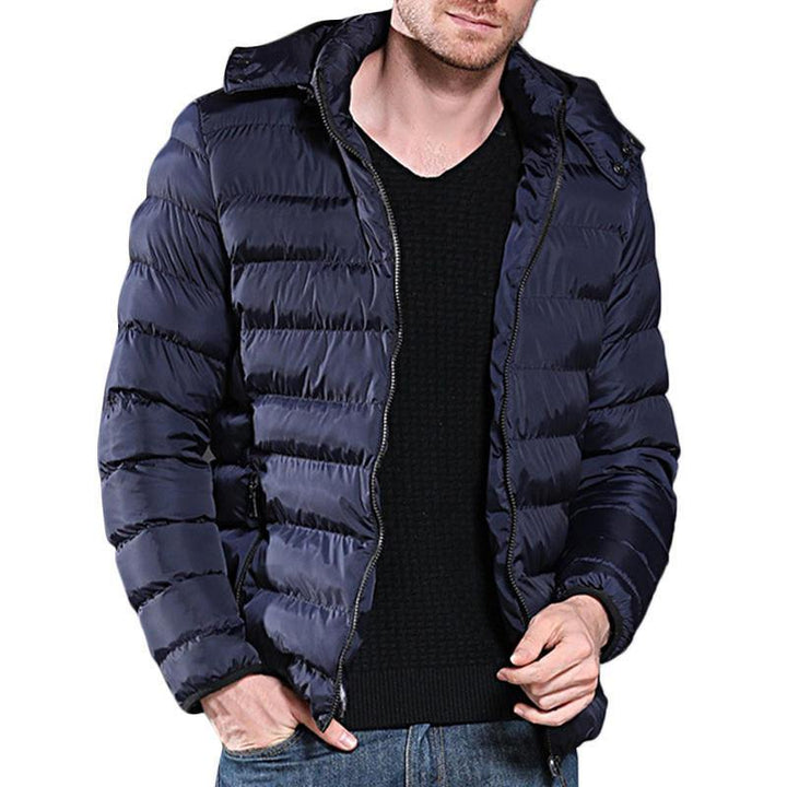 Mens Winter Hooded Windproof Warm Insulated Padded Jacket - Trendha