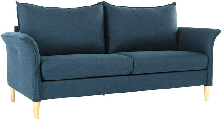 Loveseat, Sofa Love Seats, Home Fabric Modern Upholstered Couch, Easy Assembly,Blue - Trendha