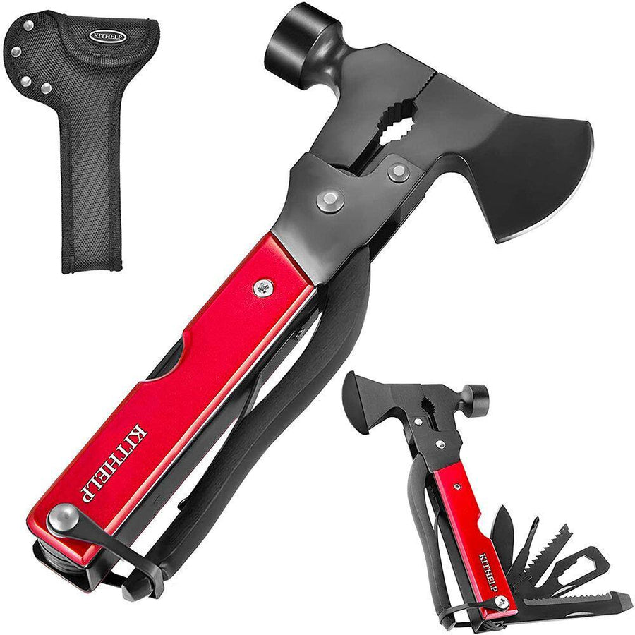 14 in 1 EDC Folding Multitool Knife Kit Hammer Saw Screwdrivers Pliers Bottle Opener Durable Sheath Camping Gear Survival Multitool Accessories Outdoor Tools - Trendha