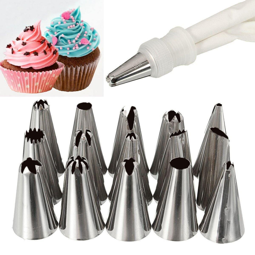 16 Pcs Set Russian Piping Tips Multi-shape Icing Npzzles Cake Decoration Top Baking Accessories - Trendha
