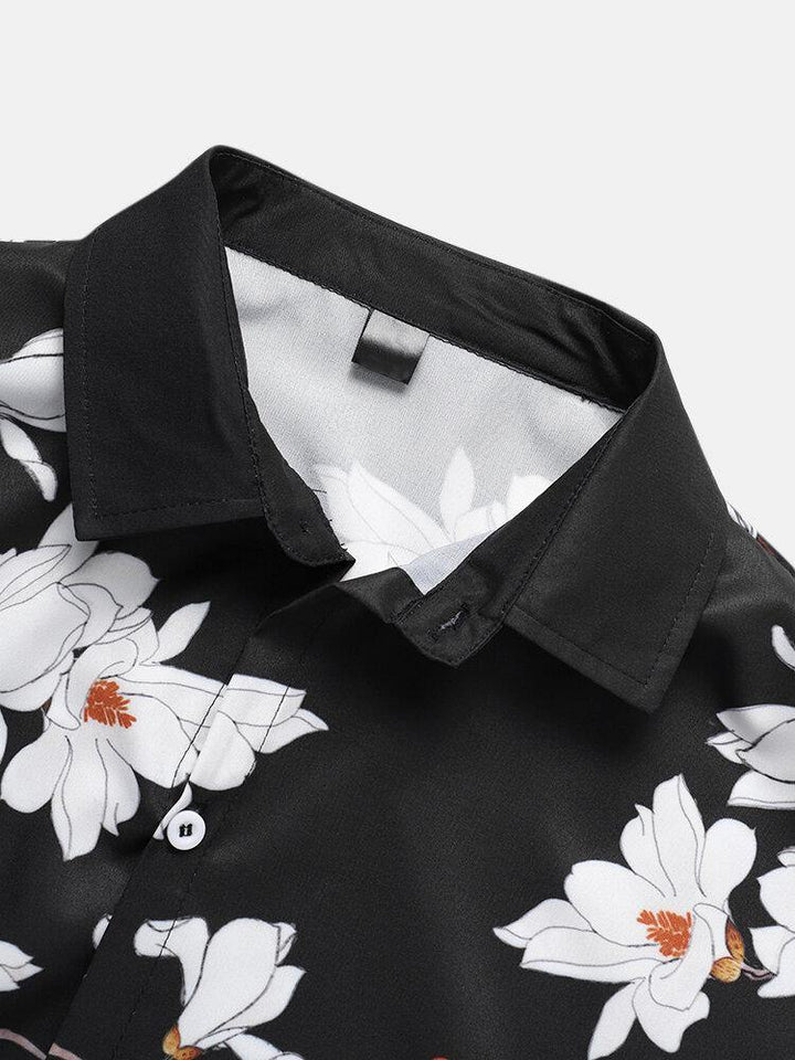 Mens Flower Print Casual Shirts - Trendha