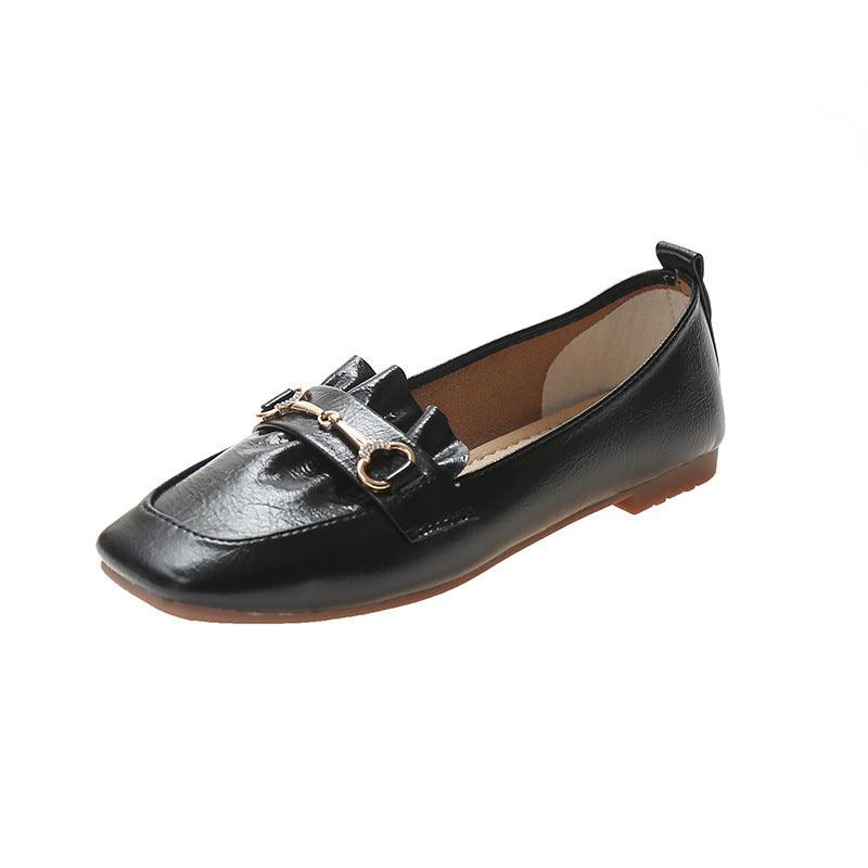 Small Leather Shoes, Leisure Spring And Autumn Loafers, Soft Leather Peas Shoes - Trendha