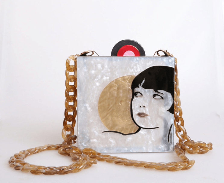 Acrylic Hand-stitched Then Girl Antique Small Square Bag Messenger Bag Vintage Bag Evening Bag - Trendha