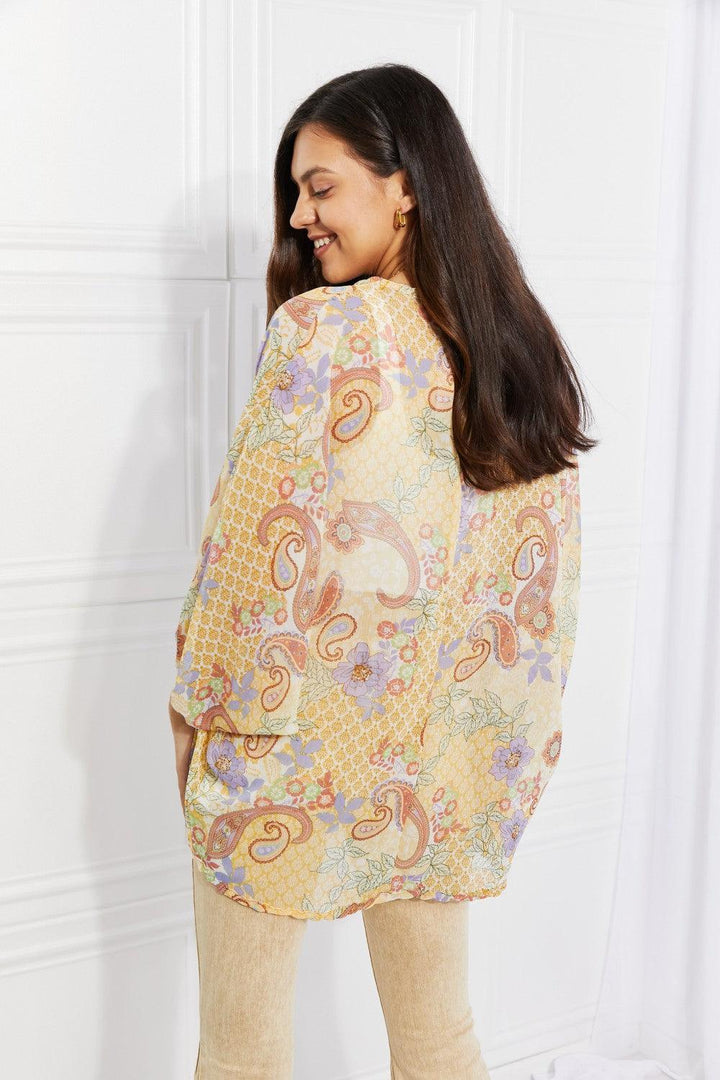 Culture Code Full Size Lasting Love Paisley Kimono - Trendha