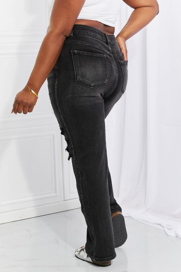 RISEN Full Size Lois Distressed Loose Fit Jeans - Trendha