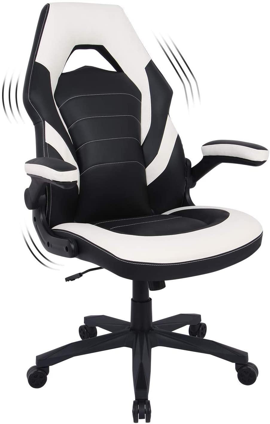 Gaming Chair Racing Style Office Swivel Computer Desk Chair Ergonomic Conference Chair Work Chair with Lumbar Support PU Leatherwith Adjustable Task Chair - Trendha