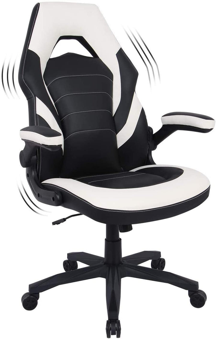 Gaming Chair Racing Style Office Swivel Computer Desk Chair Ergonomic Conference Chair Work Chair with Lumbar Support PU Leatherwith Adjustable Task Chair - Trendha