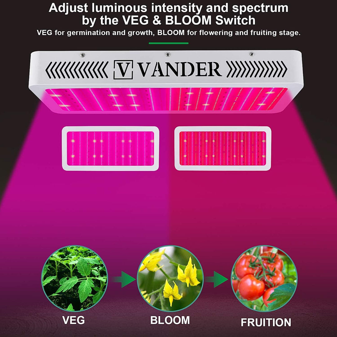 Vander 3000W LED All Optical Double Switch Plant Growth Lamp - Trendha