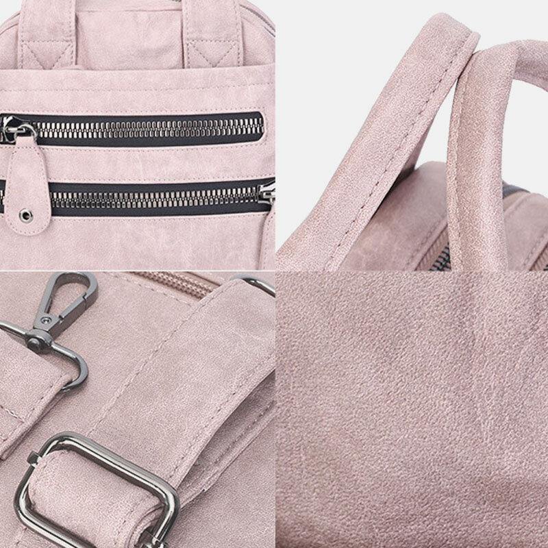 Women Multi-pocket Handbags Waterproof Crossbody Leather Bag - Trendha
