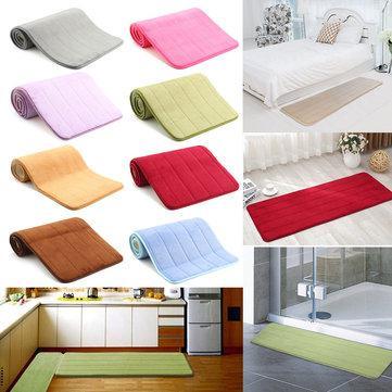 120x40cm Absorbent Long Memory Foam Carpet Door Floor Mat Bedroom Bathroom Kitchen Bath Non Slip Rug - Trendha