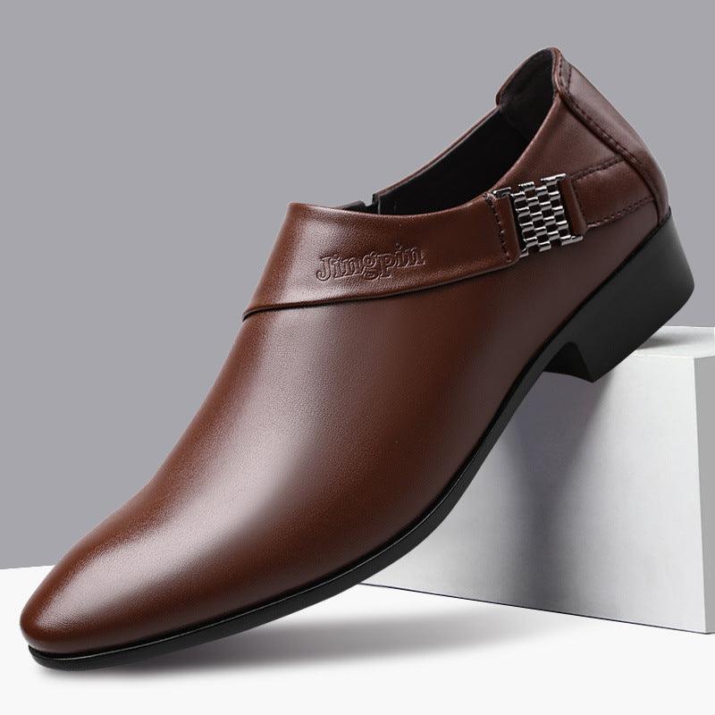 Men's Leather Business Shoes - All-Match Casual Formal Wear for Fashionable Professionals - Trendha
