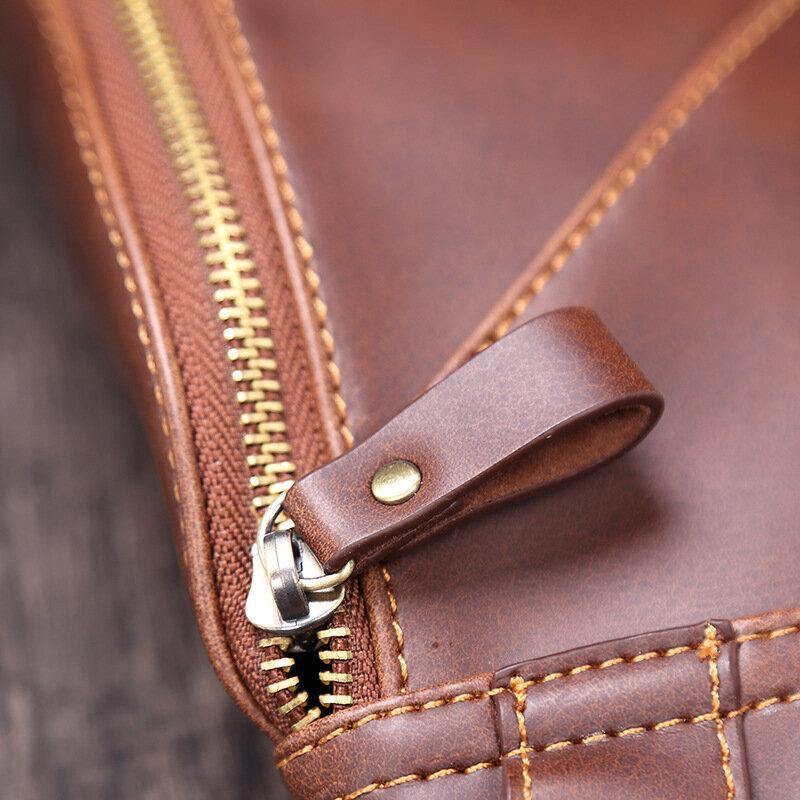 Men Faux Leather Fashion Retro Multi-carry Messenger Bag Chest Bag Waist Bag Sling Bag - Trendha
