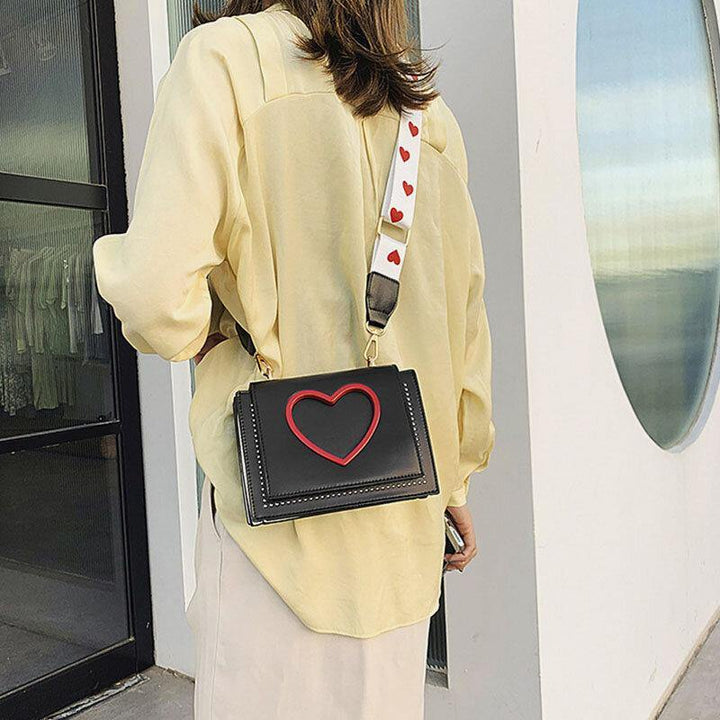 Women Valentine's Day Hollow out Love Embroidered Crossbody Bag Shoulder Bag Handbag - Trendha