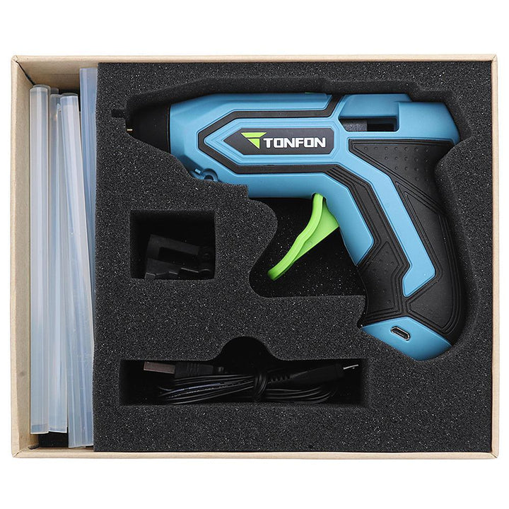 Tonfon 3.6V 2000mAh Cordless Hot Glue Guns Kits USB Rechargable Melt Glue Kits with 10 Glue Sticks - Trendha