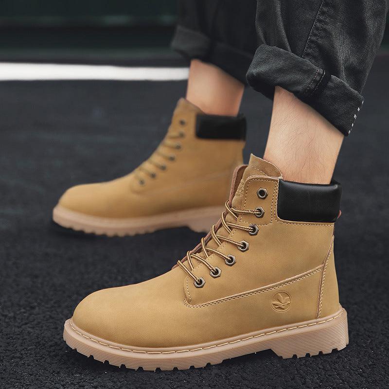 Autumn And Winter High-top Martin Boots Leather - Trendha