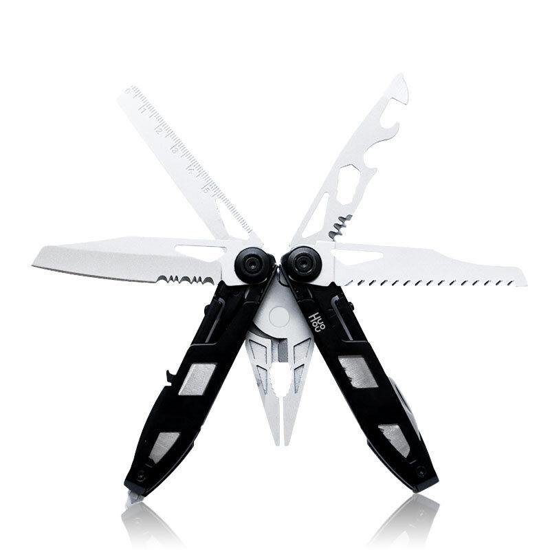 HuoHou 19 in 1 Outdoor Car Portable Multitools Knife with Replaceable Saws Scissors Cutters Pliers Stainless Steel with Nylon Sheath from Xiaomi Youpin - Trendha