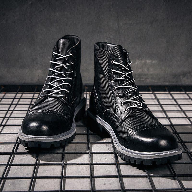 Vintage leather overalls desert boots - Trendha