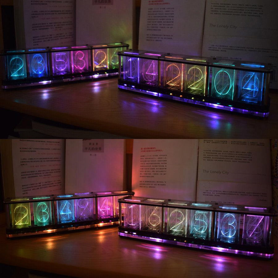 Geekcreit® Imitate Glow Clock Full Color RGB Glow Tube Clock LED Music Spectrum Kit - Trendha