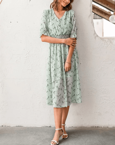 Straight skirt with waist button lining - Trendha
