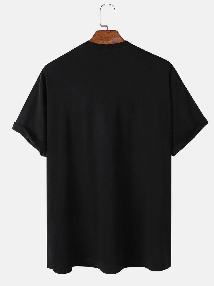 Mens 100% Cotton Easter Bunny Side Print Short Sleeve T-Shirts - Trendha